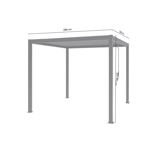Pergola ogrodowa tarasowa aluminiowa NORDVIC Skyline 3 x 3 m Antracyt + Montaż w cenie
